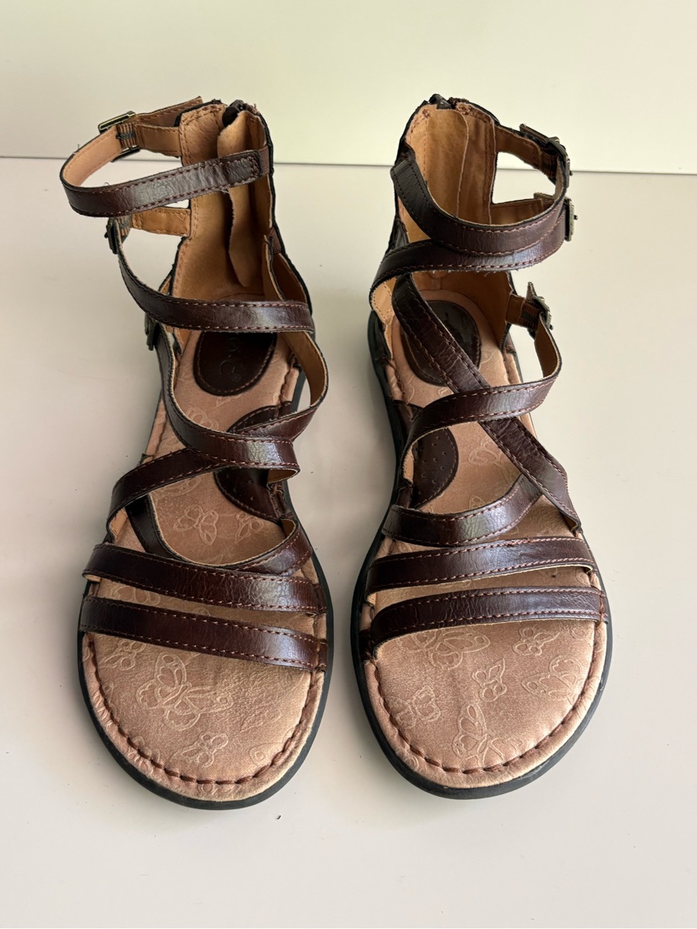B.O.C Women's Brown Strappy Gladiator Sandals size 8
